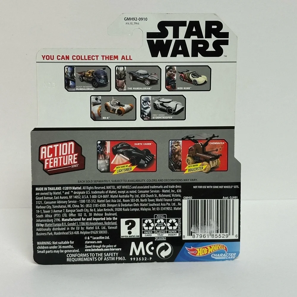 Hot Wheels Star Wars Character Cars 2019 Rey Original Package Unopened